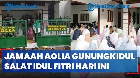 RATUSAN JAMAAH AOLIA GUNUNGKIDUL SALAT IDUL FITRI 1 SYAWAL 1445 H HARI