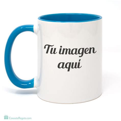 Taza Original Con Imagen Personalizada Y Asa E Interior De Color Mugs