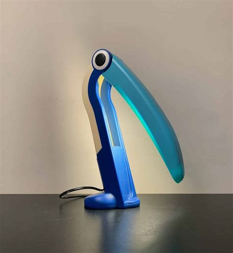 Natavintage Blue Desk Lamp Toucan HT Huang For Huangslite 80s