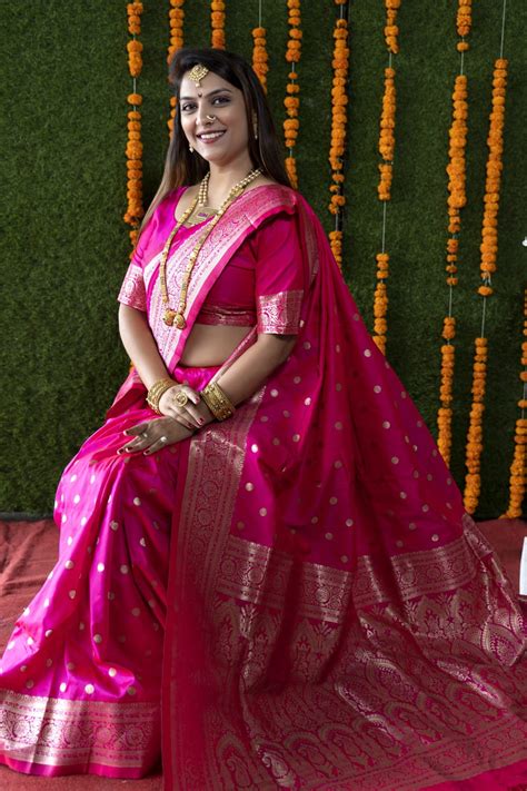 Rani Pink Color Kanchipuram Silk Saree With Zari Work