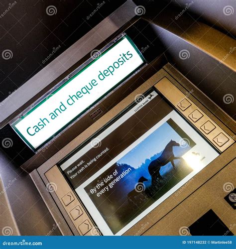 Lloyds Bank Automated Cash and Cheque Deposit Machine Editorial