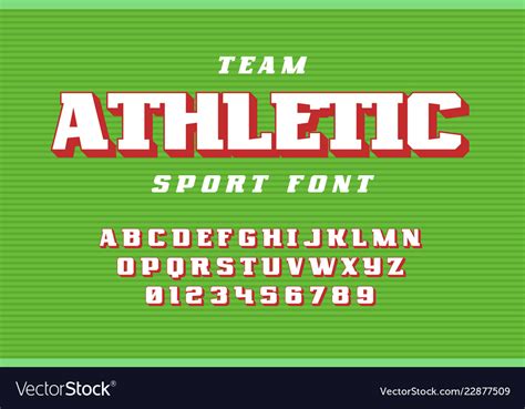 Sport team font Royalty Free Vector Image - VectorStock