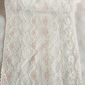 Yards Stretch Lace Trim Gorgeous Light Pink Green Floral Lace For Lingerie Headbands