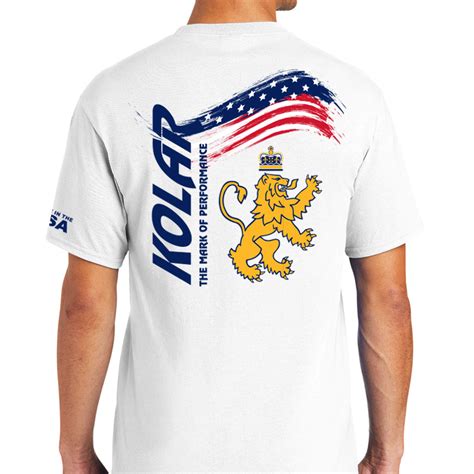 Kolar T Shirt Usa Flag Design White Elite Shotguns Apparel