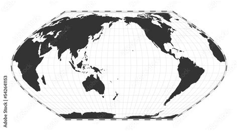 Vector world map. Eckert VI projection. Plan world geographical map ...