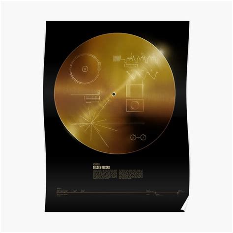 Goldene Schallplatte Der Voyager Poster Von Cedarandcarbon Redbubble