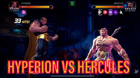 Hercules Cavalier Vs Hyperion Marvel Contest Of Champions Youtube