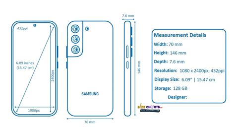 Samsung Galaxy S22 Size Measurements And Dimension Illustration Youtube