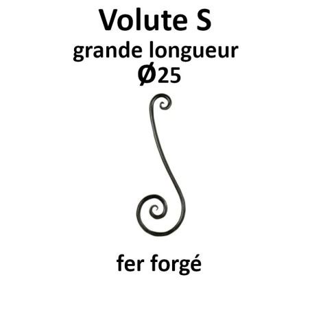 Volute S Asym Trique Grande Longueur Rond Fer Forg Zabarno