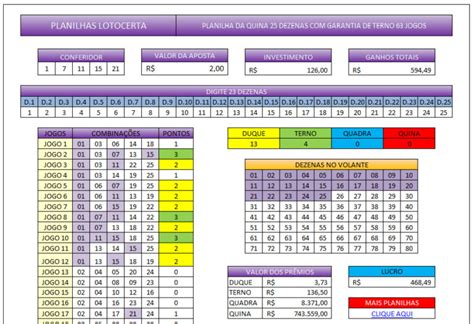 Planilha Da Quina Dezenas Garantia De Terno Em Jogos Lotocerta