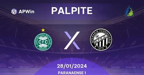 Palpite Coritiba x Operário PR 28 01 2024 Campeonato Paranaense APWin