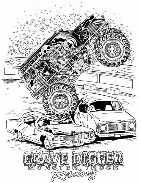 Free Printable Monster Jam Coloring Pages Coloring Home