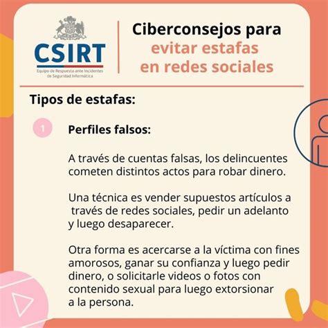 Ciberconsejos Para Evitar Estafas En Redes Sociales Csirt De Gobierno