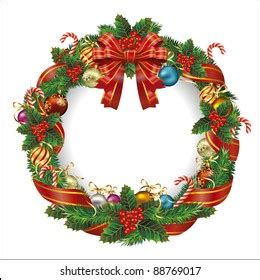 Christmas Wreath Border Images, Stock Photos & Vectors | Shutterstock