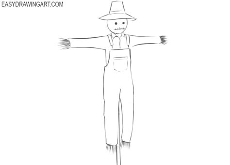 Scarecrow Line Drawing