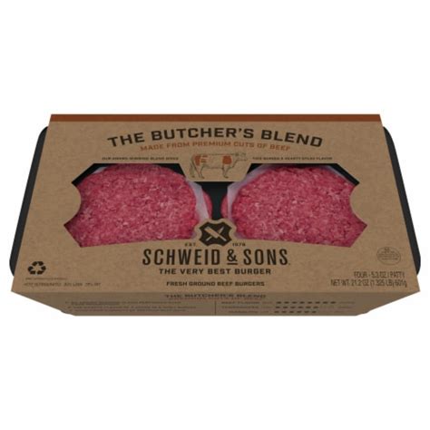 Schweid Sons Butcher S Blend Burger Patties Ct Oz Fred Meyer