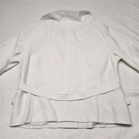 Larry Levine Stretch Women S White Button Up Collard Gem