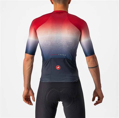 Castelli Aero Race Jersey Men Savile Blue Pro Red Au