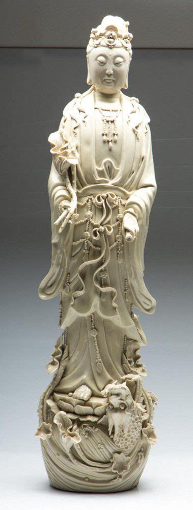 Chinese Blanc De Chine Guanyin Statue Cm Height Zother Oriental