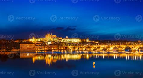 View Of Charles Bridge Karluv Most And Prague Castle Prazsky Hrad In