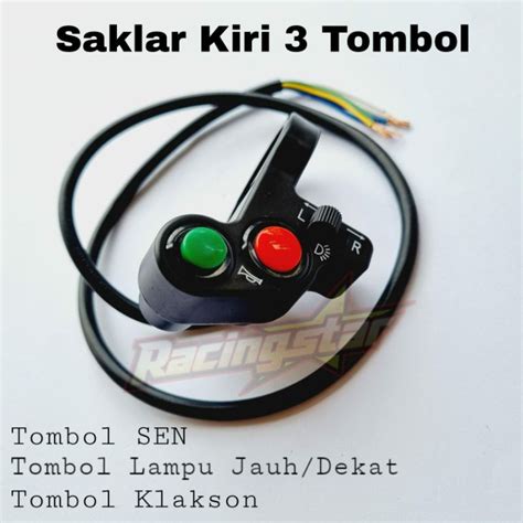 Jual Saklar Kiri Tombol Hijau Merah Sen Lampu Jauh Klakson