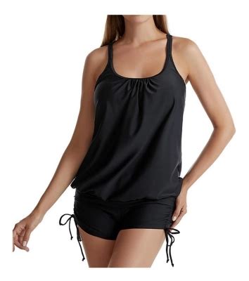 HIPSY Tankini Traje De Baño Short Tiro Alto Sport Colores falabella