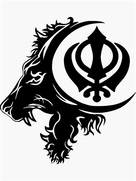 Lion Khanda Sher Sikh Sticker For Sale By SIPAHI UK Redbubble