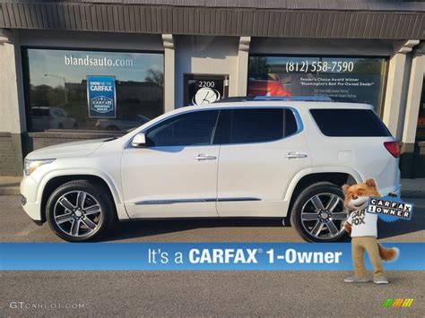 White Frost Tricoat Gmc Acadia Denali Awd Photo