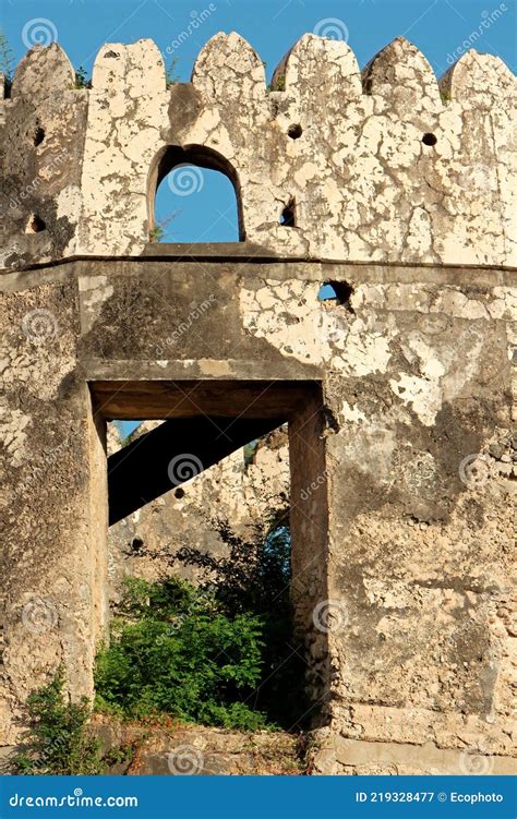 Ruin Of An Old Fort Zanzibar Stock Image Image Of Wall Detail