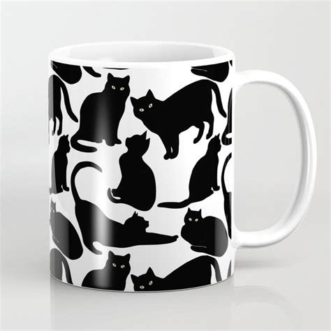 Black Cats Coffee Mug 11 Oz Ceramic Cat Mug