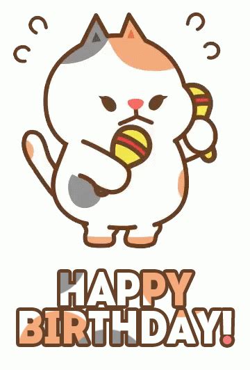 Animated Happy Birthday Dancing Cat GIF | GIFDB.com