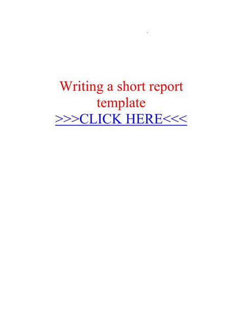 PDF Writing a short report template Мой блог PDF fileWriting a