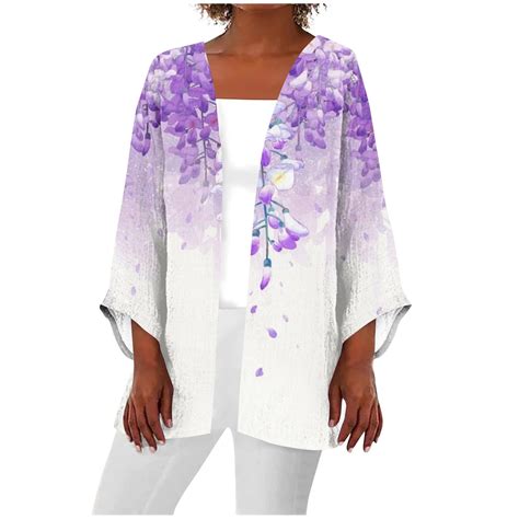 Paaisye Open Front Cardigan For Women Lightweight Boho Kimono Cardigan