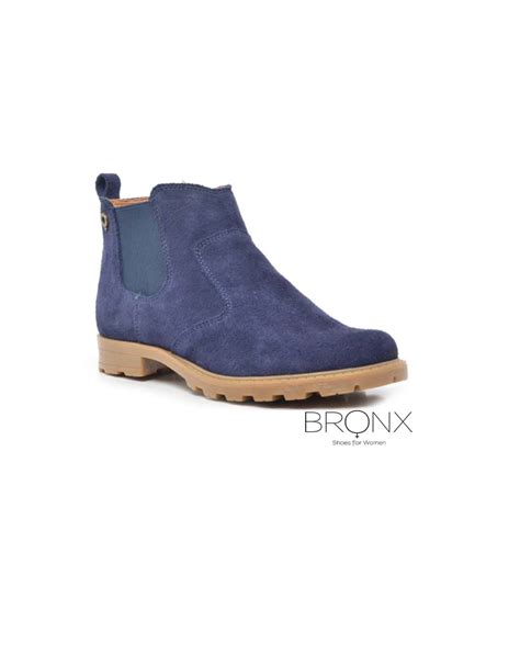 Ladies Bronx, Bernic, Casual Navy Boot – Bolton Shoes