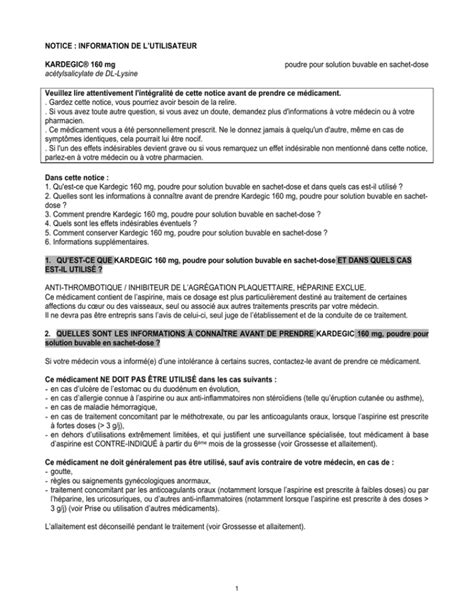 Notice Information De L Utilisateur