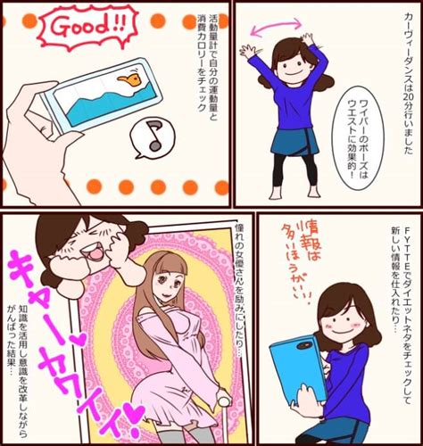 【漫画レポート】運動は1日1時間！－17kgやせに成功したダイエット習慣ダイエット、フィットネス、ヘルスケアのことならfytte フィッテ