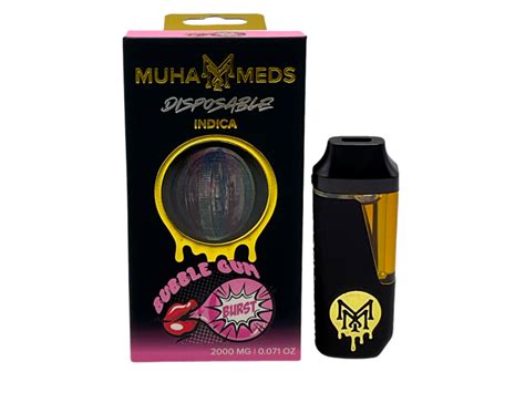 Bubble Gum MUHA MEDS 2g Disposable Uplifted Delivery