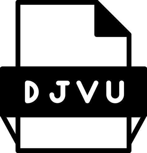 Djvu File Format Icon Vector Art At Vecteezy