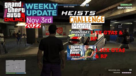 Gta Online Weekly Update Heists Challenge Month X Gta Rp On