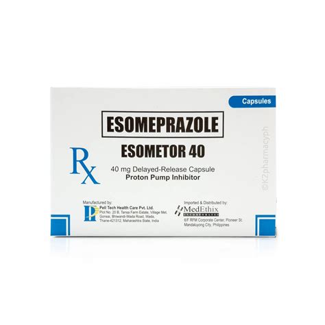 Esometor 40 Esomeprazole Magnesium Trihydrate 40mg Delayed Release