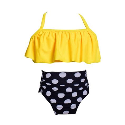 AJZIOJIRO Girls Bathing Suits Two Pieces Bikini Set Ruffle Swimwear Swimsuit For T Walmart