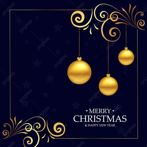 Dark Blue Christmas Card Design