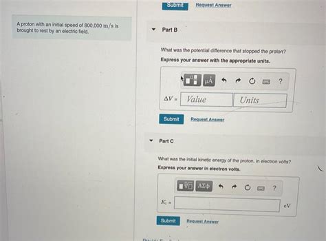 Solved A Proton With An Initial Speed Of M S Is Chegg