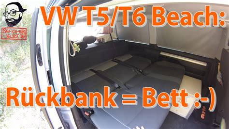 Vw T52 California Beach Videoanleitung Die Rückbank Wird Zum Bett