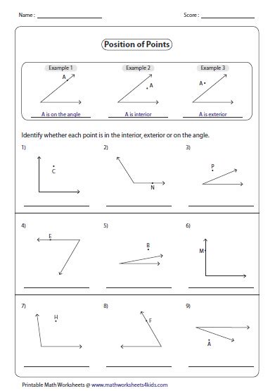 Alternate Exterior Angles Worksheet