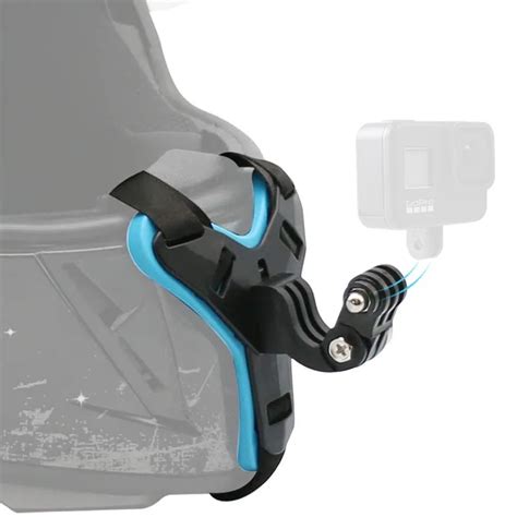 Kfftwwx Support De Menton Pour Casque De Moto Noir Pour Gopro Hero