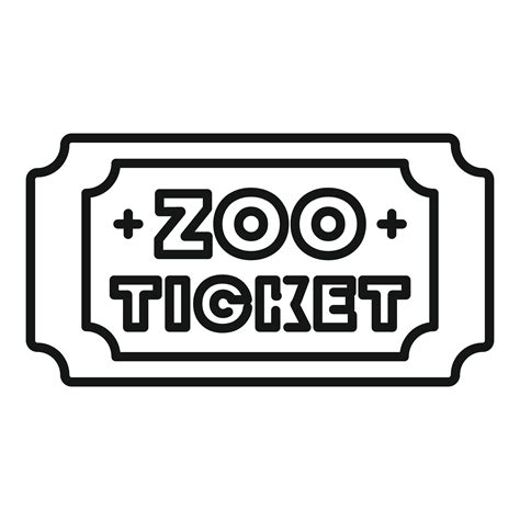 Zoo ticket admitting to wildlife park visit 47044960 Vector Art at Vecteezy