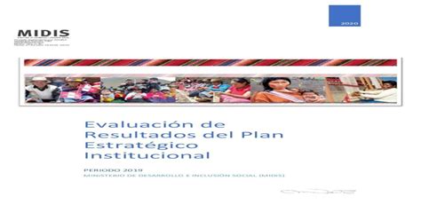 Evaluación de Resultados del Plan Estratégico Institucional 2019 al