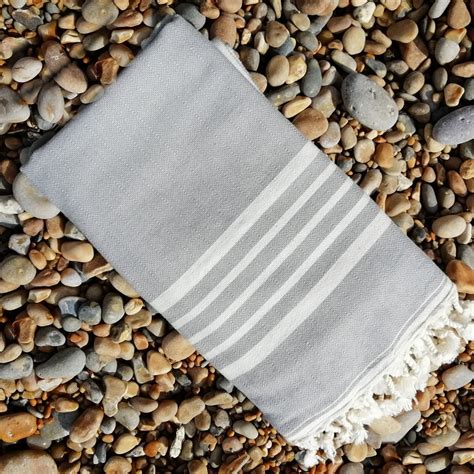 Porto Grey Turkish Towels Deck Towels Travel Towels Uk