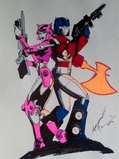 Optimus Prime And Elita 1 By Jettara On Deviantart